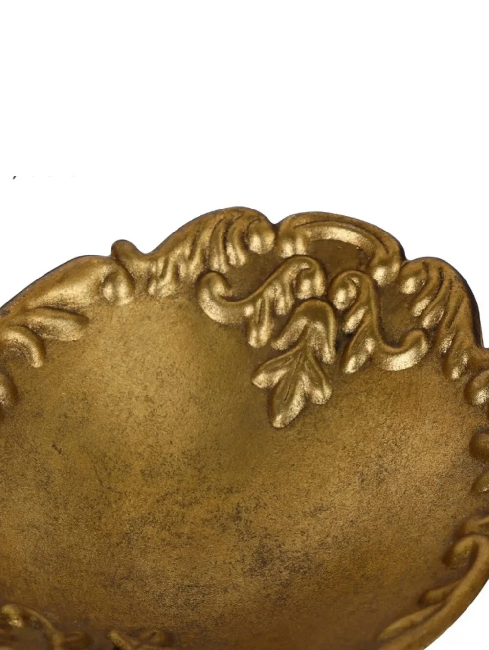 Nikki Home NWT Pedestal Iron Jewelry Dish Trinket Bowl In Rustic Gold